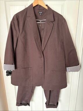 Olsen Brown Tailored Blazer - Relaxed Casual Fit